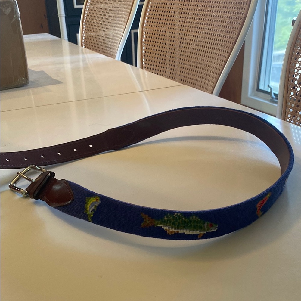 Blue Fish Pattern Belt - Picture 2 of 4